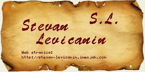 Stevan Levičanin vizit kartica